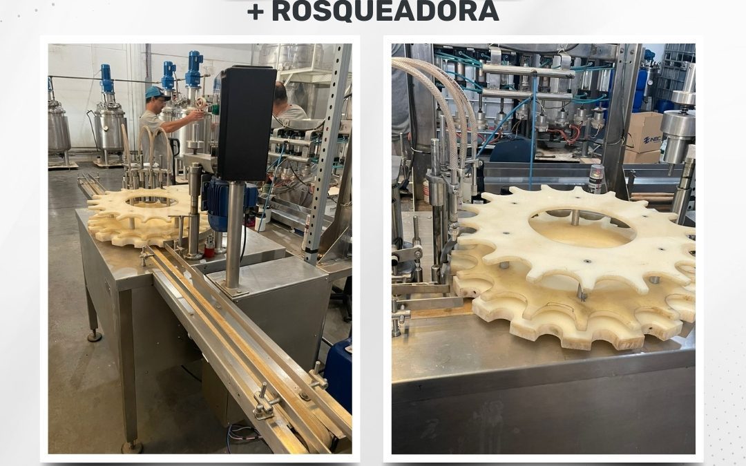 Envasadora e Rosqueadora Automáticas – Conjunto Integrado