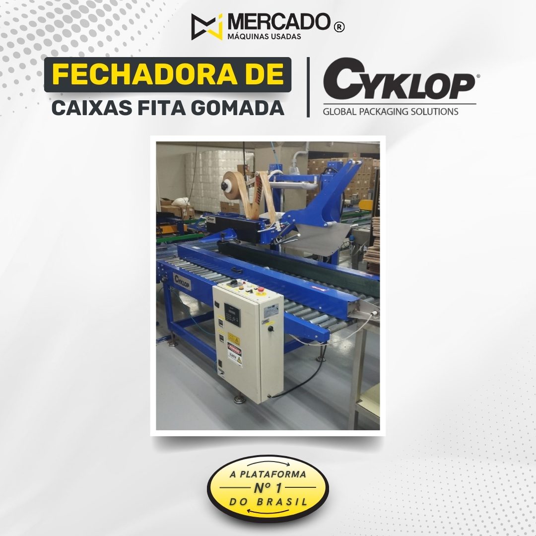 Fechadora de Caixas com Fita Gomada