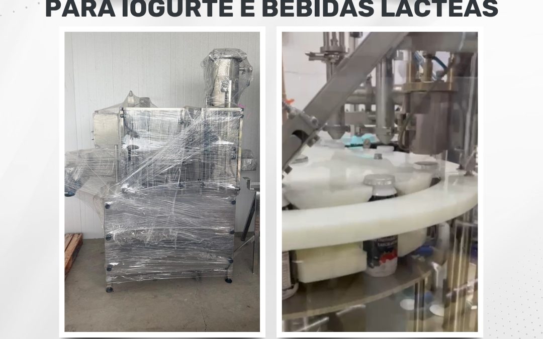 Envasadora + tampadora para bebidas lácteas